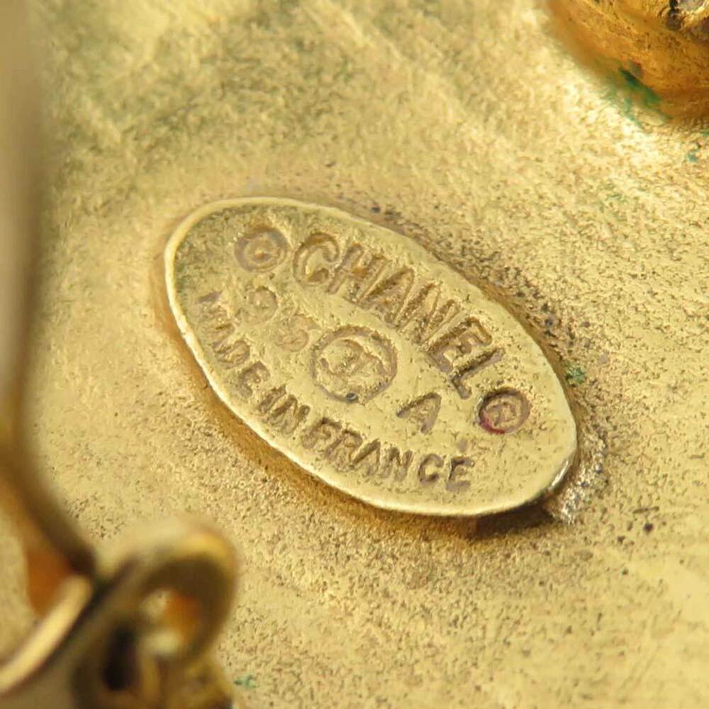 CHANEL Gold Logo Earrings - Picture 7 of 8